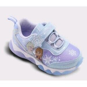 Disney Frozen Toddler Girl's Athletic Sneakers Light Up Blue/Purple Size 6